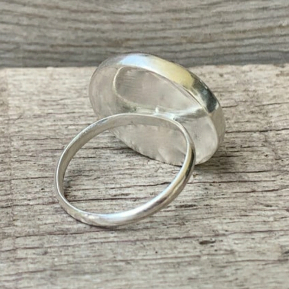 Black onyx sterling silver ring - Picture 4 of 4